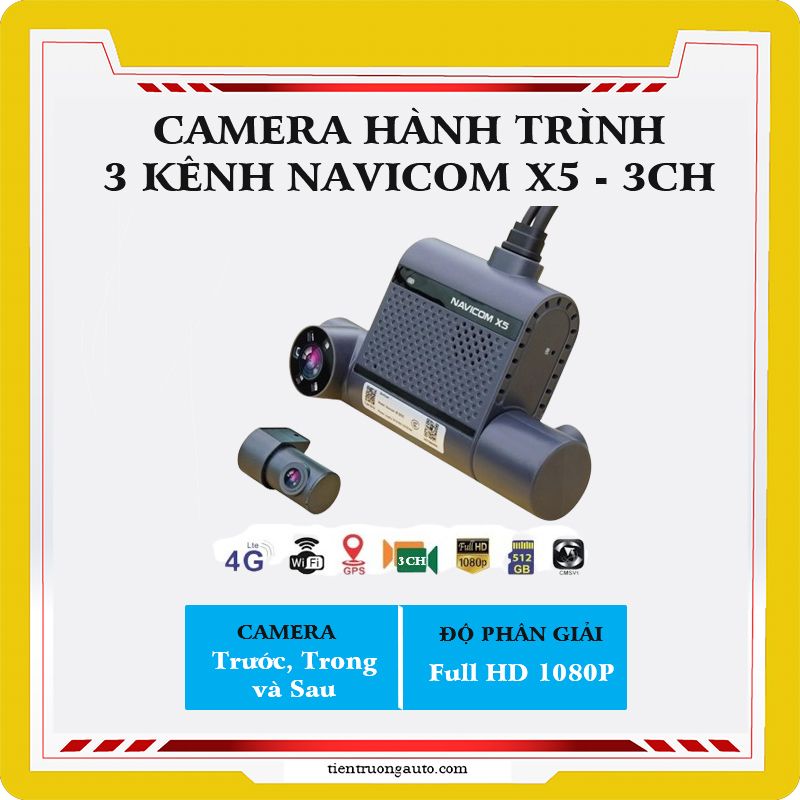 Camera Hanh Trinh 3 Kenh Navicom X5-3ch