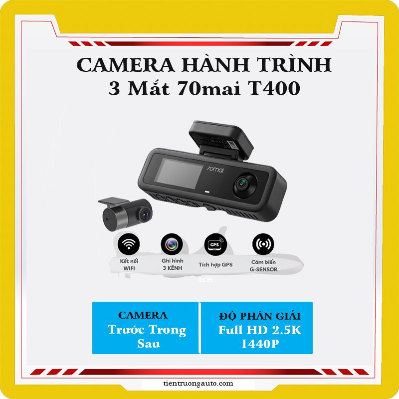 Camera Hành Trình 3 Mắt 70mai T400 Camera Hành Trình 3 Mắt 70mai T400