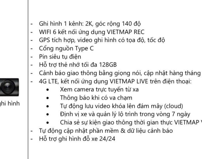Camera Hành Trình Vietmap L110 4g 1